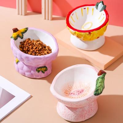 China Non-automatic ODM Custom Porcelain OEM Slow Feeder Puppy Food Dish Slow Eating Ceramic Dog Cat Bowl for sale