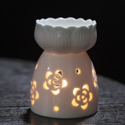 China AROMATIC OEM Custom Porcelain Wax Melt burner essential Fragrance ceramic oil burner home wax burner for decoration for sale