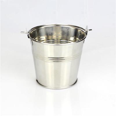 China Mini Style Food Grade Hotel Tableware 304 Stainless Steel Ice Bucket Industrial Fried Chicken Bucket for sale