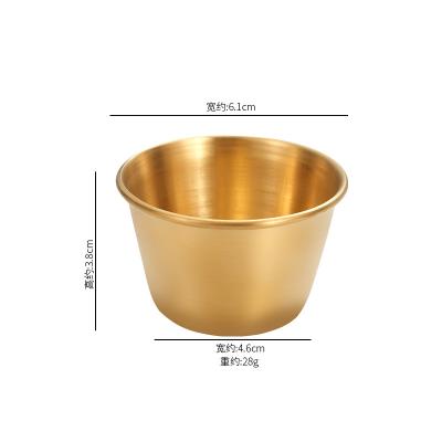 China 304 Stainless Steel Tortilla Sauce Cup Salad Tomato Sauce Dip Dish Sustainable Dip Cups for sale