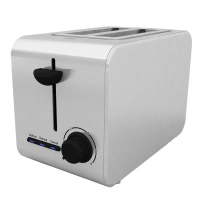 China Hotel 2 Slice 750W Household Toaster Fully Automatic Stainless Steel One Touch Shortened Toaster for sale