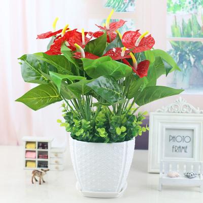 China New Product Minimalist Wholesale Home Decoration Artificial Flower Artificial Anthurium Flower for sale