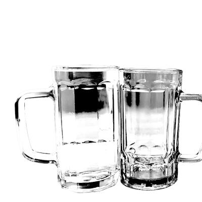 China NO wholesale new sublimation transparent glass beer mugs with handles for sale