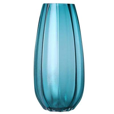 China Custom Mid Century Modern Glass Label Vase Wedding Wedding Centerpieces Vases Decor Flower Restaurant for sale