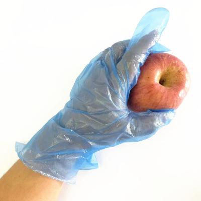 China Food Serving Pe Food Handling 1.1g HDPE Plastic Polyethylene Disposable Gloves PE Disposable Gloves for sale