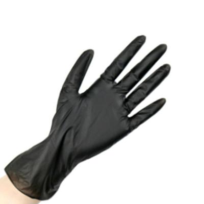 China Food Contact Grade Powder Free Black Vinyl Gloves PVC Material Food Grade Disposable Gloves Cleaning Products for sale