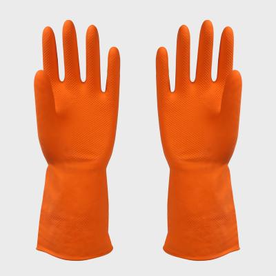 China Household Latex Cleaning Gloves Washing Dish Washing Gloves Long Rubber Gloves Different Colors for sale