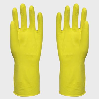 China Household Latex Cleaning Gloves Washing Dish Washing Gloves Long Rubber Gloves Different Colors for sale