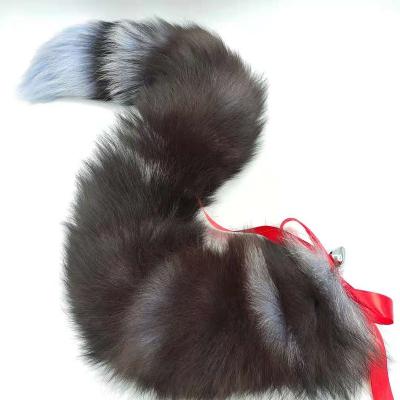 China Soft Hand Feeling Blue Fur Fox Tail for sale