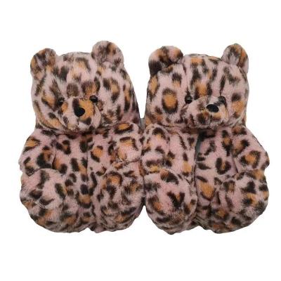 China 2021 fashion trend custom design teddy bear slides for women back slipper shoes for sale