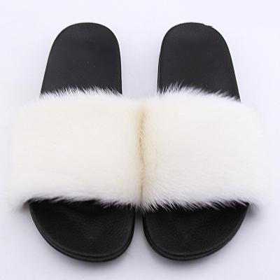 China 2021 New Design Wholesale Custom Logo Real Mink Fur CUSHIONING Slides Pink Fur Sandals Slippers With Letter Fur Sandals Slippers For Women for sale