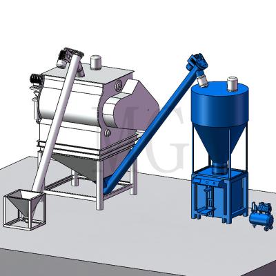 China Easy To Operate Improved 4-5T/H Dry Mortar Mixer Putty Making Machine Making for sale