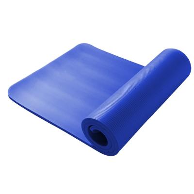 China NBR gym pilates travel deep printed eco friendly non slip nbr blue yoga mat for sale