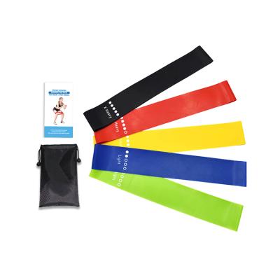 China Latex Sports Yoga Exercise Custom Rubber Logo Fitness Resistance Band Elastic Band for sale