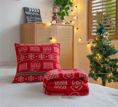 China Knit Blanket Luxury Christmas Acrylic Throw Blanket for sale