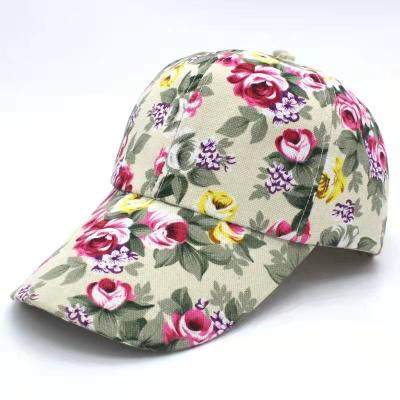 China COMMON summer embroidered popular illustration hat ladies baseball cap fashion cotton hat for sale