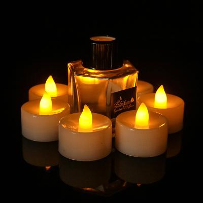 China Flame Led Flickering Flameless Light Battery Operated Amber Yellow For Halloween Led Candle Tea Light Flickering dropshipping for sale