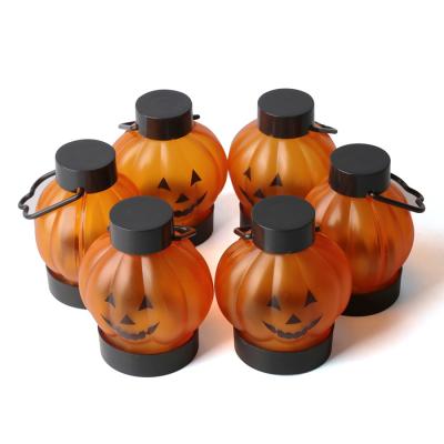 China Dropshipping LED+PP Battery Operate Led Pumpkin Lantern For Halloween Decoration LED Lantern Pumpkin Shape With Funny Face Pattern for sale