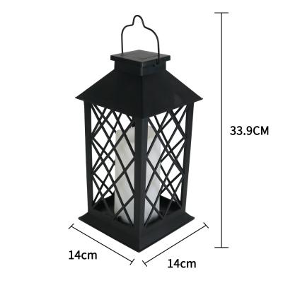 China Dropshipping Flickering Yellow Flame Hollow Plastic Led Light Lanterns, Craft Gift Led Light Lanterns, Party Supplier Outdoor Hanging Light Lantern for sale