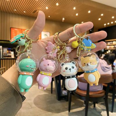 China Daliy Fashion Accessories Cute Animal Cartoon PVC Buzz Panda DogBag Car Keychain For Soft Rubber Girls for sale