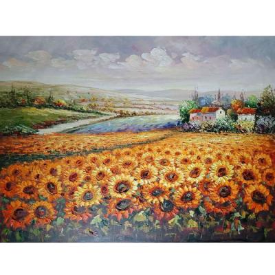 China Modern Wall Art Decoration Sunflowers Oil Paintings For Live Room Home Decor for sale