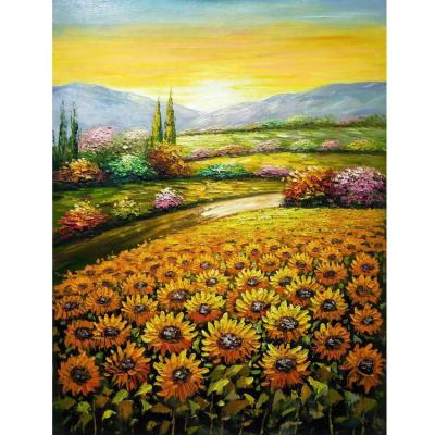 China Modern Modern Wall Art Abstractsunflower Paintings On Canvas With Oil Painting for sale