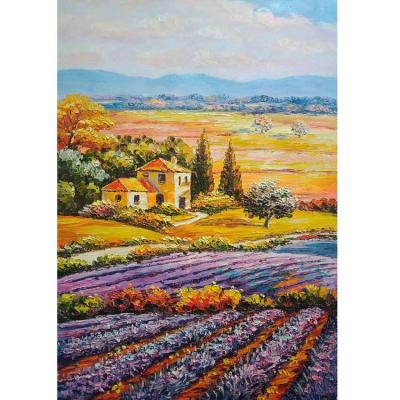 China Modern Sunflower Under The Blue Sky Oil Painting For Modern Bedroom Wall Decoration for sale