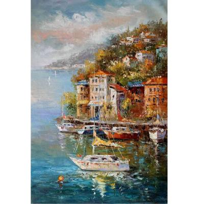 China Modern Hand Painted Seascape Paintings Bedroom Wall Art Factory For Living Room Decor Landscape Paintings for sale