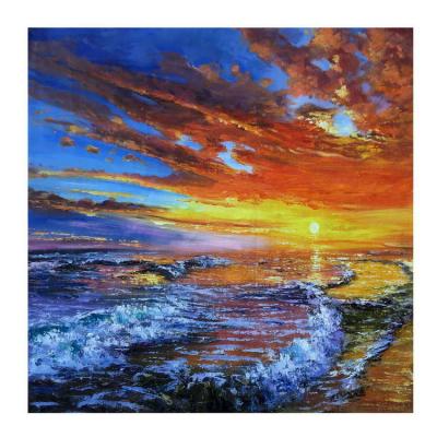 China Hand Painted Modern Acrylic Color Oil Painting Seascape Paintings Canvas Wall Art Home Decor for sale