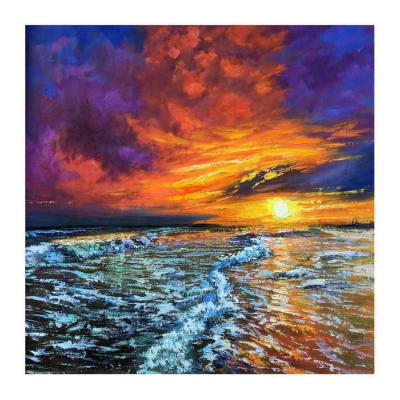 China Modern Handmade Landscape Picture Art Seascape Canvas Painting Wall Decorations For Living Room Art PAINTING CANVAS WALL for sale