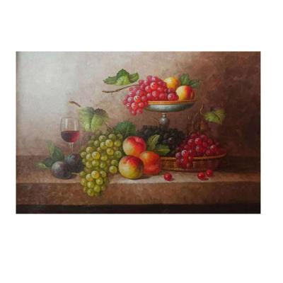 China Hot Selling Modern Handmade Modern Art Oil Painting Beautiful Still Life Fruit on Canvas for sale