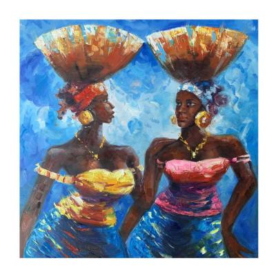 China New Arrival Modern Home Hotel African Women Decorative Modern Oil Painting for sale