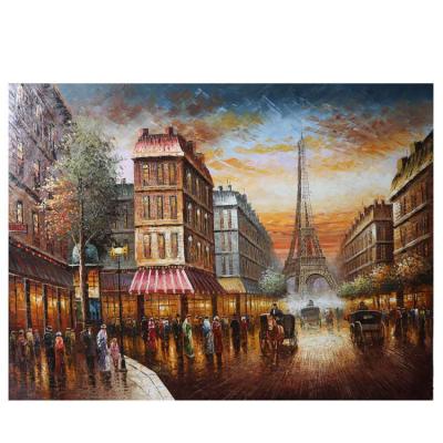 China CLASSIC best-selling high quality classic Paris landscape scene art home decoration oil painting on canvas for sale