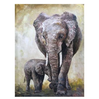 China Best Latest Print Traditional Home Decoration Interior Wall Animal Abstract Elephant Oil Painting for sale