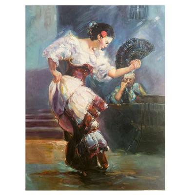 China Good contemporary quality and good price. Decorative Print Spanish Lady Dancer Flamenco Oil Painting Living Room Decoration for sale