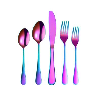 China CLASSIC Hotel Gift Knife Spoon Fork Multicolor Stainless Steel Flatware Set Restaurant Hotel Kitchen Flatware Set for sale