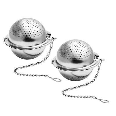 China CLASSIC 2 Pack Tea Strainers with Fine Mesh, 304 Stainless Steel Mesh Tea Ball Infuser Tea Filter and Steeper with Gift Box for sale