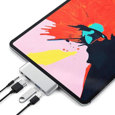 China High Speed ​​USB3.0 5Gbps Type-C USB Pro Mobile Hub Adapter With USB-C PD Charging USB 3.0 And 3.5mm Earphone Jack For iPad 2022 Tablet Pro for sale