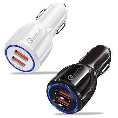 China Support Charging Quick Car Charger QC3.0 2.0 Fast Charging Cable For Samsung Xiaomi Huawei Sony Android Tablet Car-Charger Charge Adapter Data for sale