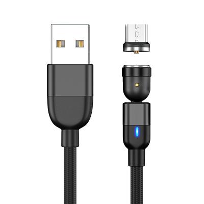 China 3A Fast Charging+Data Transfer 540 Degree Connector 3A USB Cable 2m Rotation Fast Charging Data Transfer With Magnetic Connector For Type C/Micro for sale