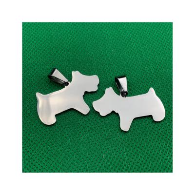 China Cute Cute Dog Shape Decoration Metal Tags Anti-Lost Collar For Dog Stainless Steel Pendant for sale