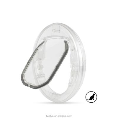 China Viable Round Transparent Glass Dog Door Cat Dog Door Two-Way Exit Dog Door With Door for sale