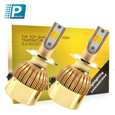 China Factory Supply 9005 9006 H1 H3 H4 H7 H11 Led Auto Car LED Headlight Bulbs 6500K C6 LED Head Light 72W 7600lm A6 for sale