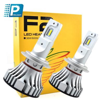 China Best F2 9012 Car LED Auto Headlight Material Headlamp 9006 h11 h7 h4 led headlights bulb compatible with all automobile for sale