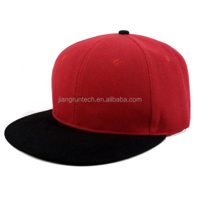 China 6 Panel COMMON Brim Snapback Custom Acrylic Short Flat Cap for sale