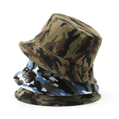 China Custom Picture Cotton Fishing Hat Camouflage Canvas Bucket Hat for sale