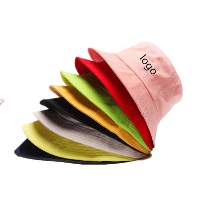 China Custom 2021 New Arrival Character Bucket Hat Women Beach Sun Visor 100% Cotton Twill Bucket Hat Unisex for sale