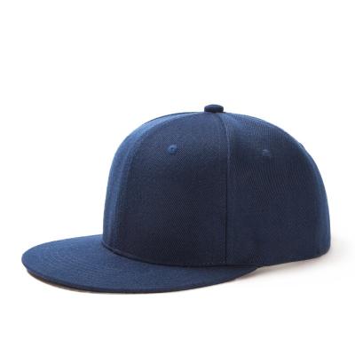 China 2020 Fashion JOINT High Quality Navy Men Acrylic Curved Bill Custom Embroidery Closed Back Flat Bill Snapback Hats for sale