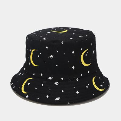 China Breathable Comfort Fashion Double Sides 100% Cotton Print Bucket Hats for sale