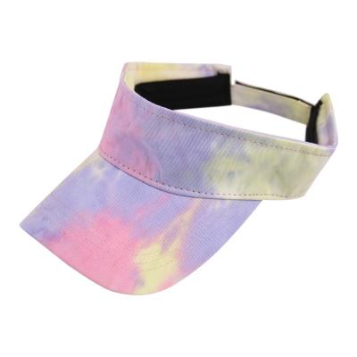 China BEST QUALITY JOINT Custom Style Polyester Visor Colored Tie Dye Visor for sale